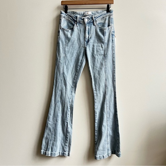 Austin Landing Jeans Blue Light Wash Stars On butt Flare leg Boho Hippie Jeans - Picture 2 of 7